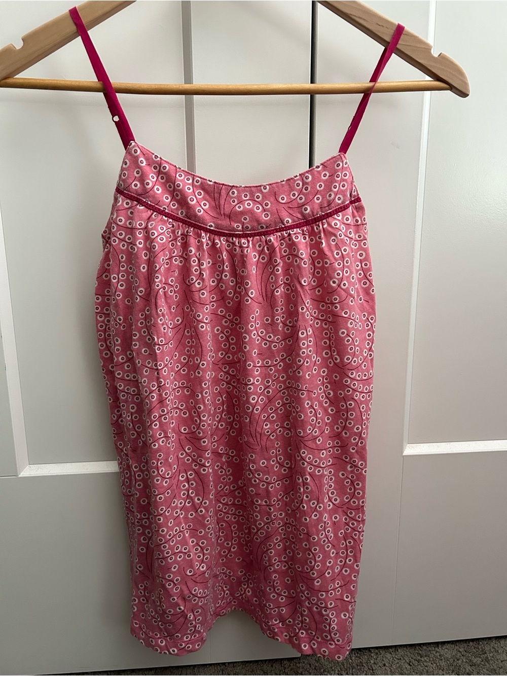 Pink Patterned Sundress with Spaghetti Straps